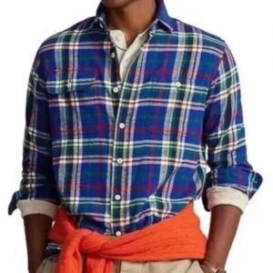 NWT Polo Ralph Lauren Men's Classic Fit Flannel Plaid Workshirt Sz M  $148